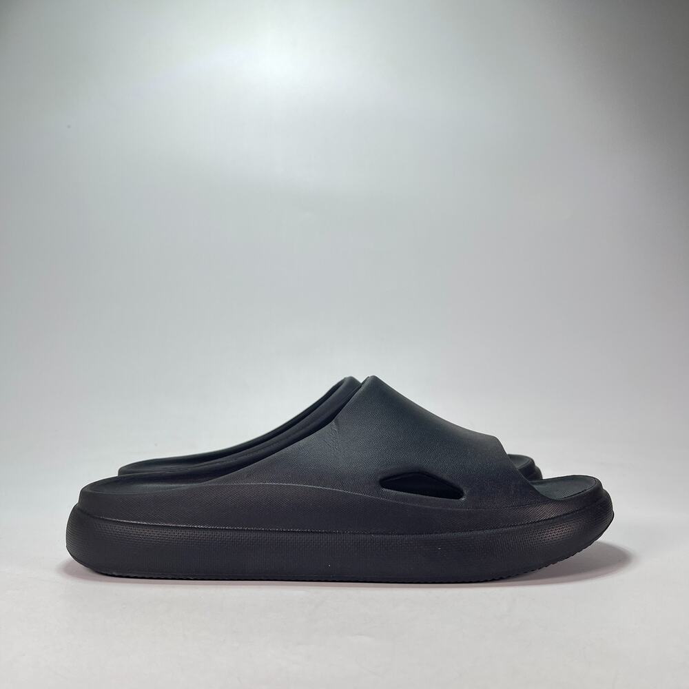 32 Degrees Cool Black Casual Comfort Cushion Slip On Slide Sandals Men's Size 8